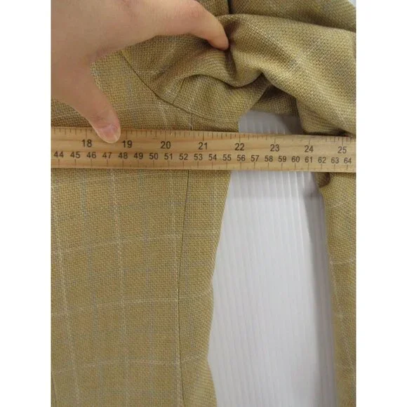 Canali Sport Coat 42 L Blazer Silk Wool Jacket Windowpane Tweed IT 52